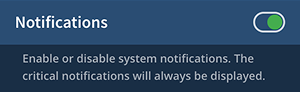 Notifications setting enabled.